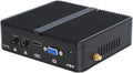 Quad-Core J4125 Mini PC Barebone System, HDMI, VGA, 4K Output, Alloy Case, Fanless W290025