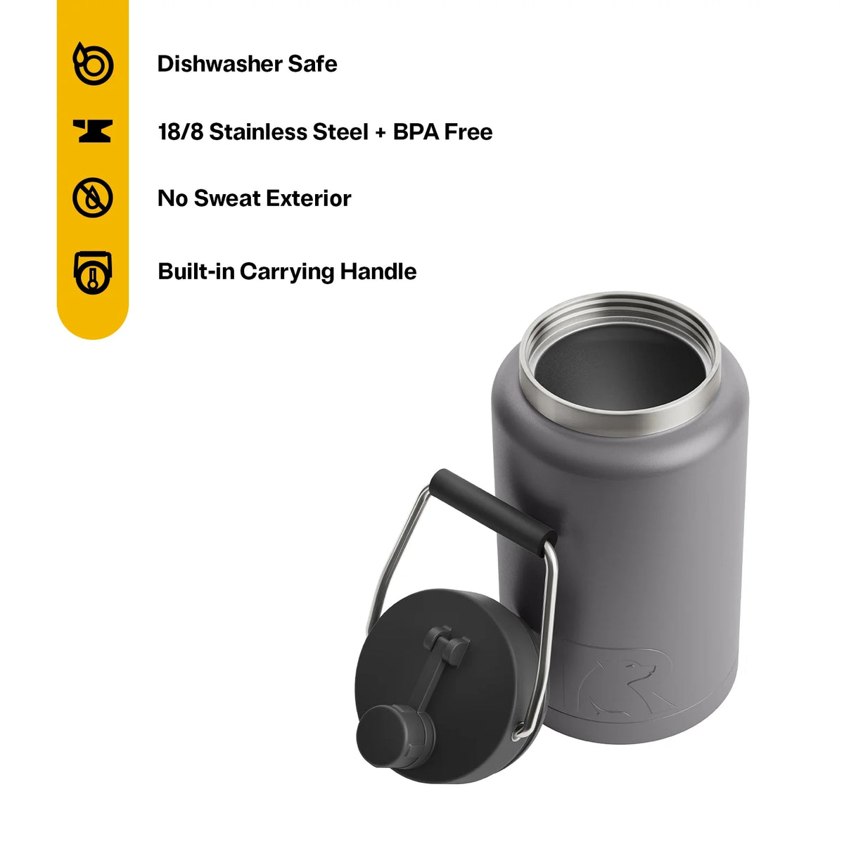 Graphite Half Gallon Stainless Steel Insulated Jug M373851