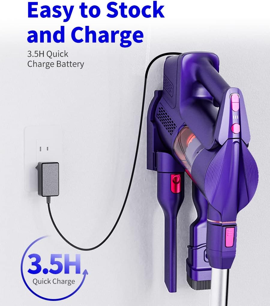 Purple Cordless Stick Vacuum Cleaner P896