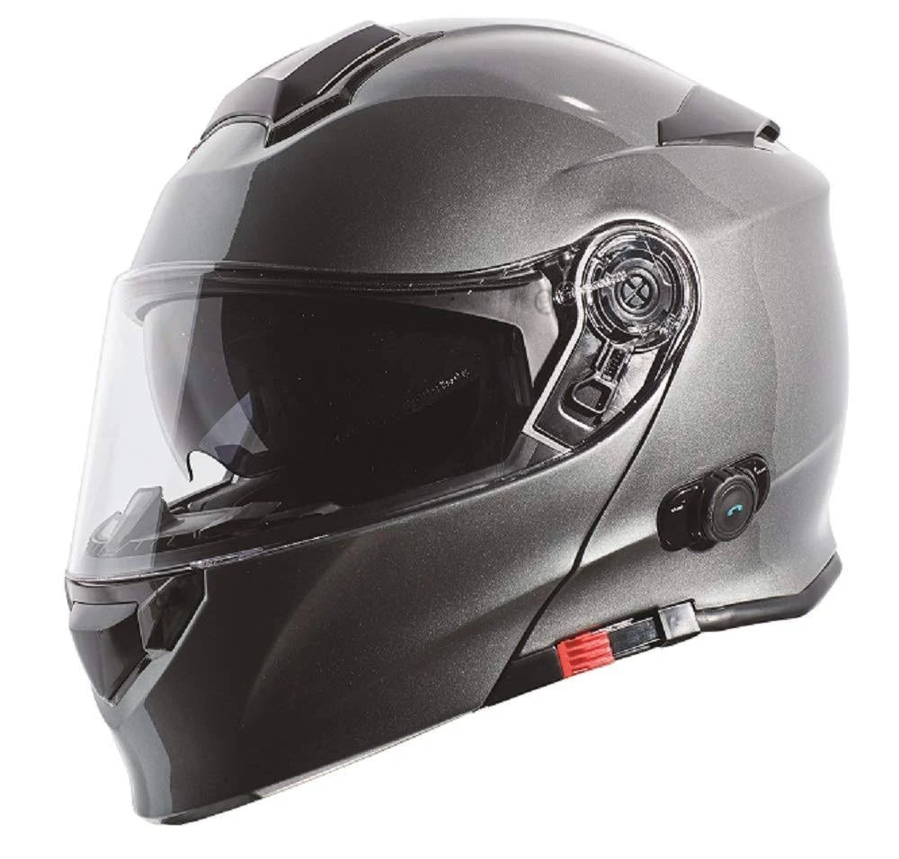 Silver Flip-Up Motorcycle Helmet E15173
