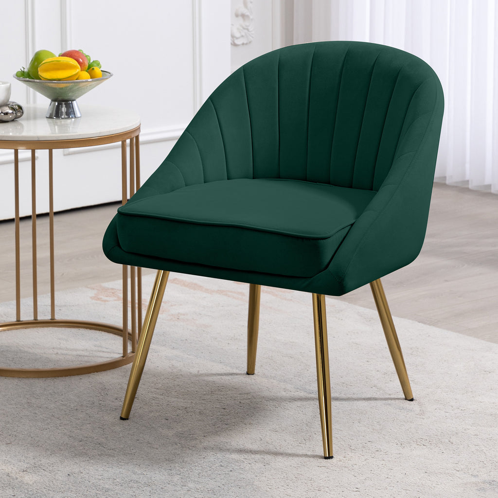 Green Velvet Loveseat and Accent Chair Set D35738
