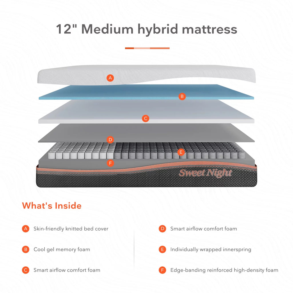 10 Inch Queen Memory Foam Pocket Spring Hybrid Mattress L8285