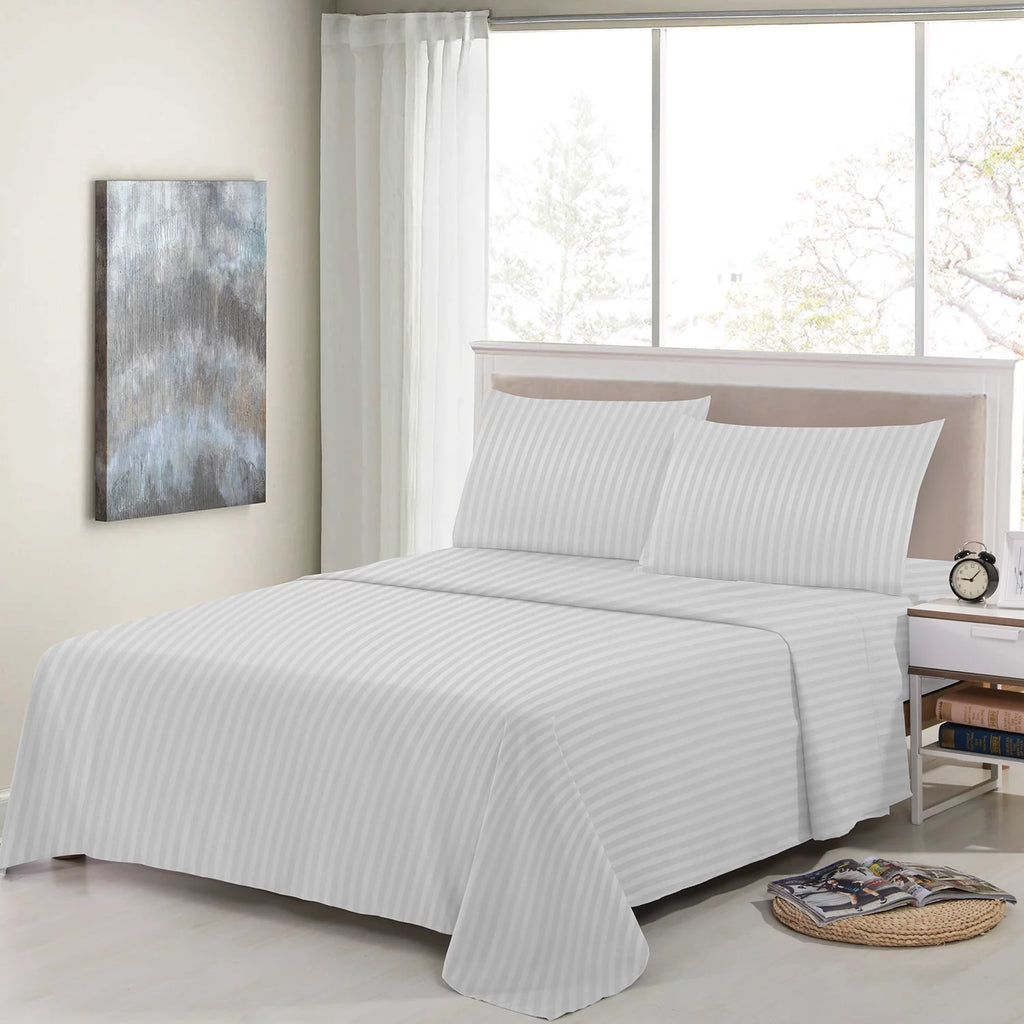Grey King 4 Piece Microfiber Deep Pocket Bed Sheet Set Q75862
