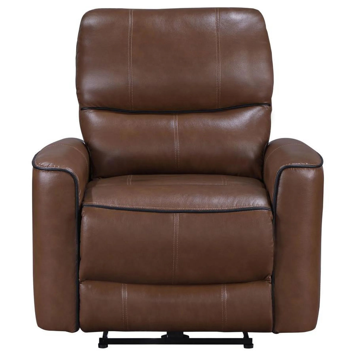 Saddle Brown Upholstered Power Recliner Chair K562