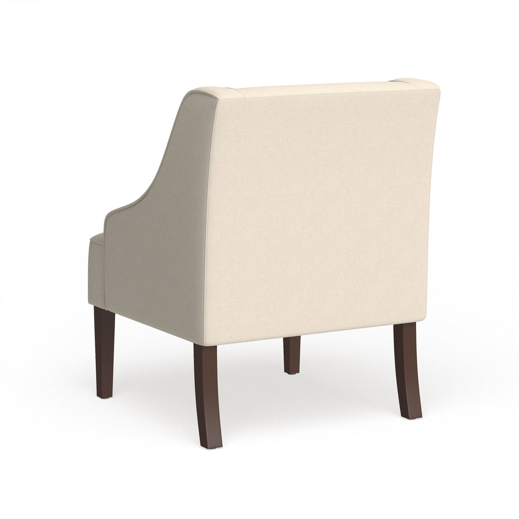 Cream Swoop Arm Accent Chair H20576