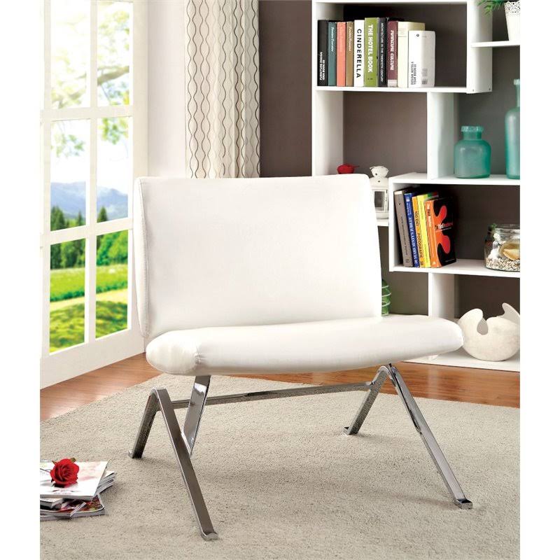 White Contemporary Wood Accent Chair D308294