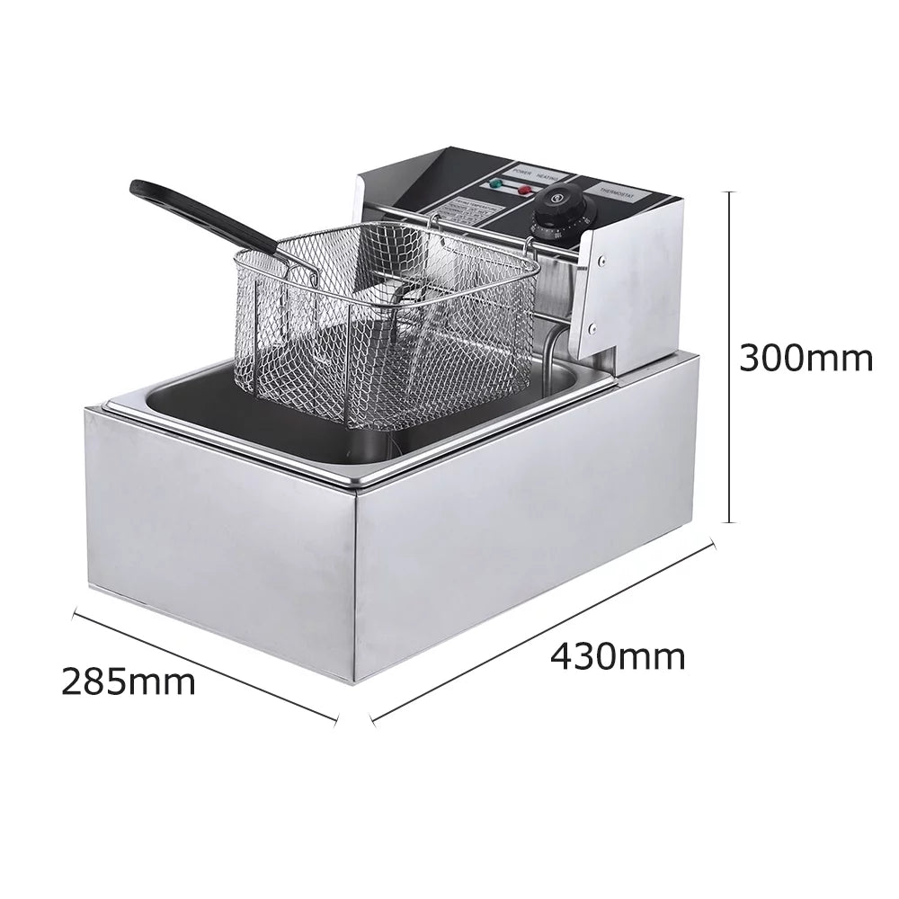 6L 2500W Stainless Steel Electric Fryer Q517145