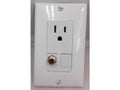 White Single Gang Wall Plate with Coax Cable TV F-Type D212