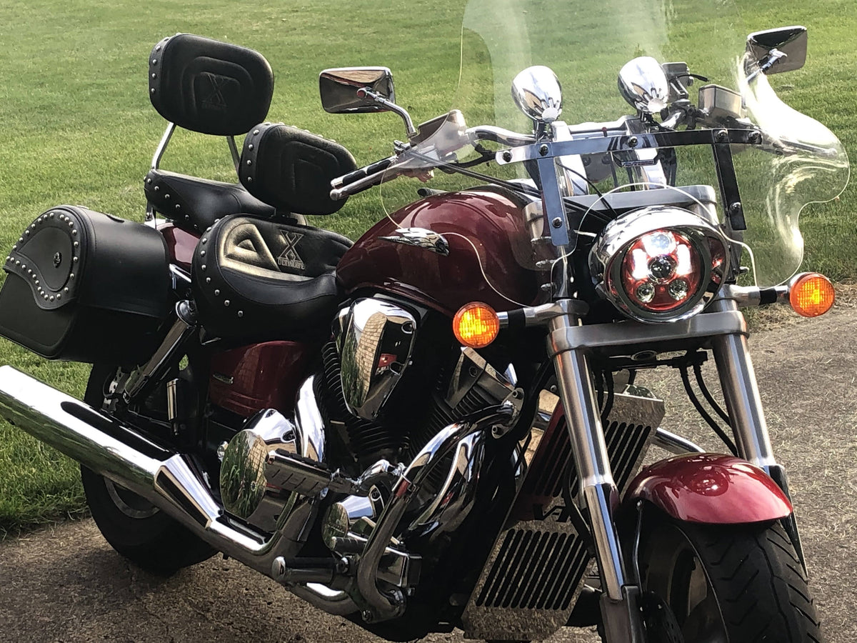 Blue LED Headlight for Honda VTX 1300 and 1800 with Bracket and Hardware H6735