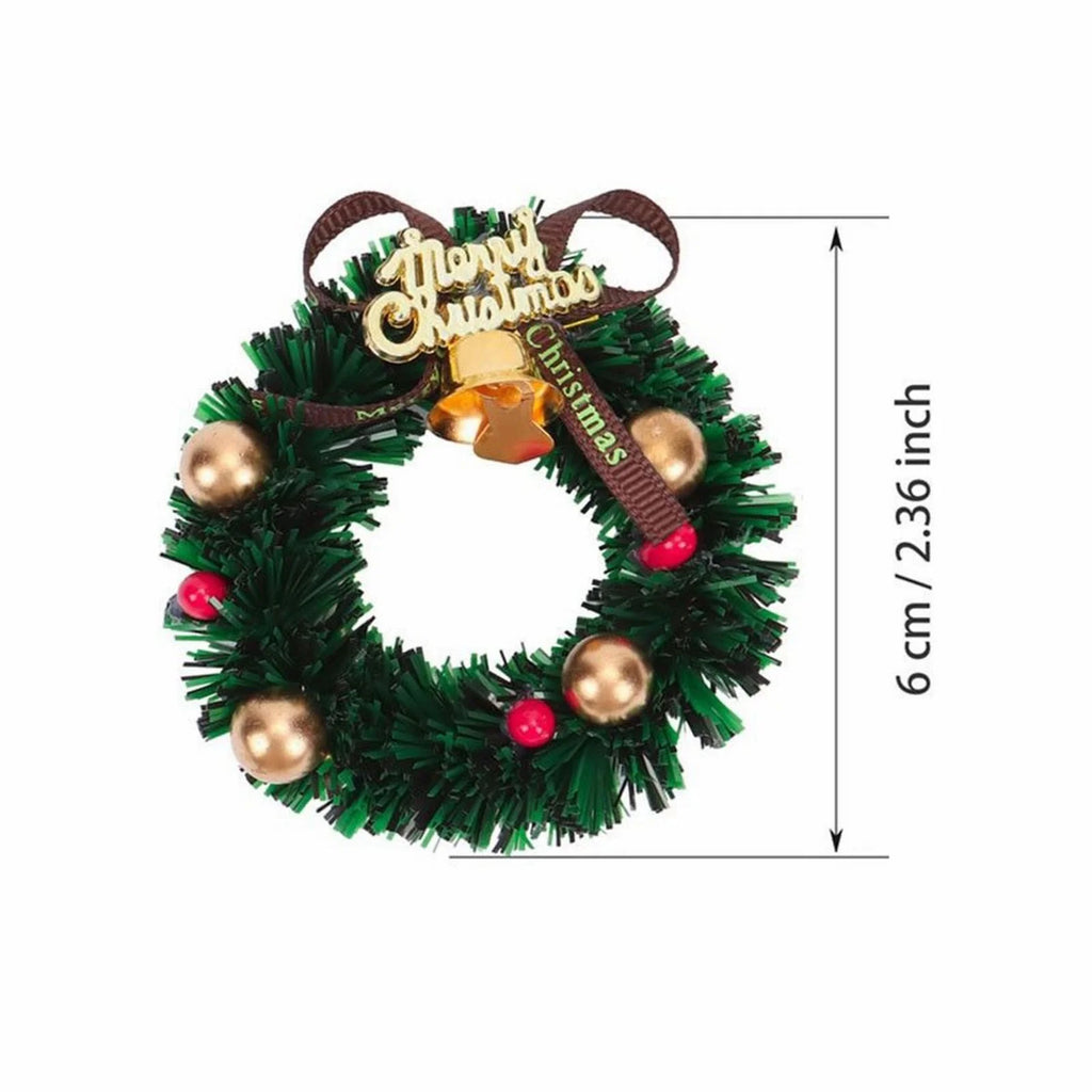 10Pcs Mini Wreaths Dollhouse Decorations P858