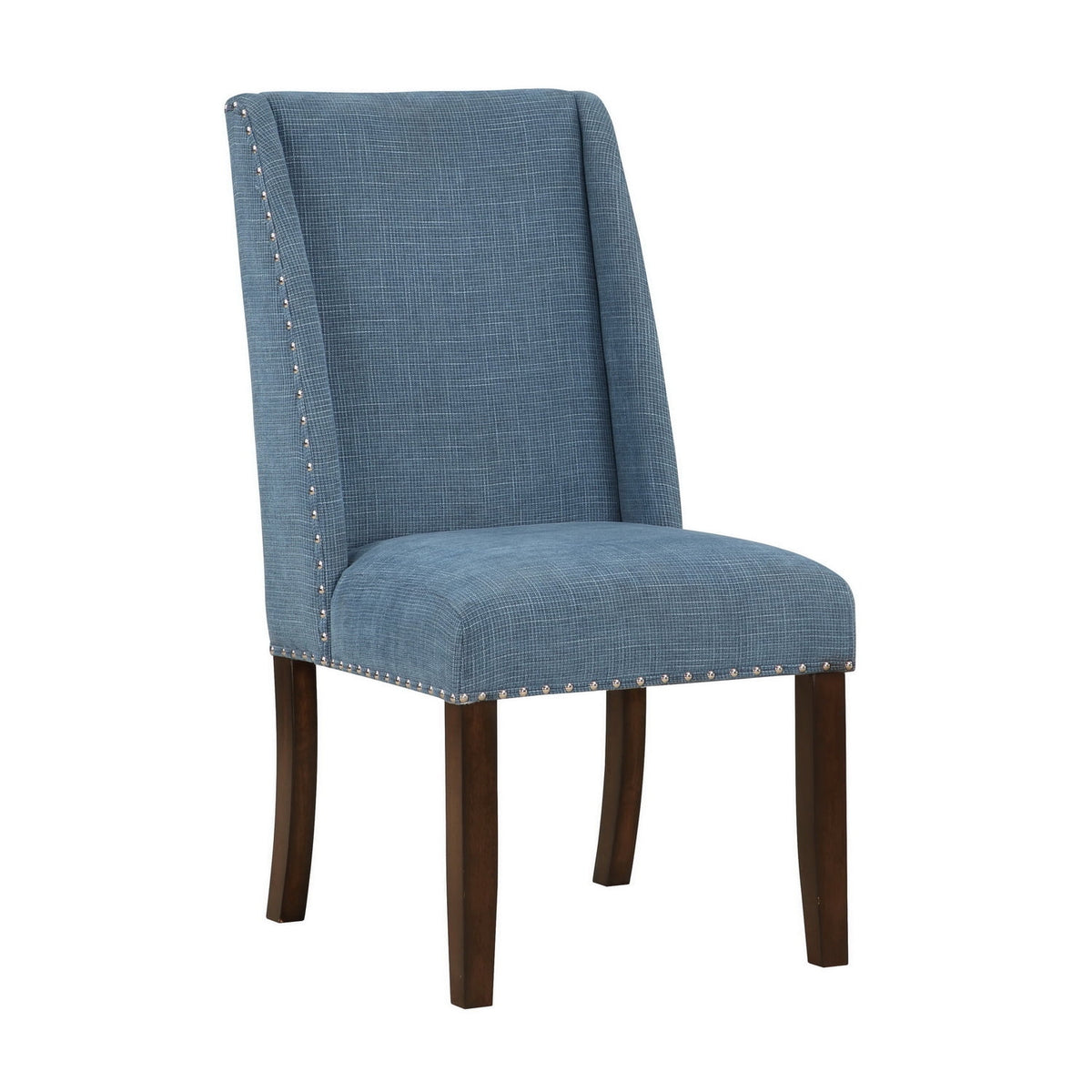 Brown and Blue Transitional Accent Dining Chair Set of Two I66310