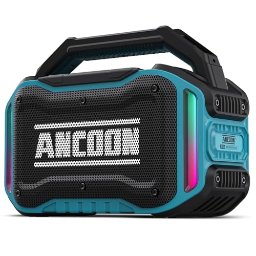 Bluetooth Wireless Speaker with Bass, 20H Playtime, IPX6 Waterproof (Black) Y232613