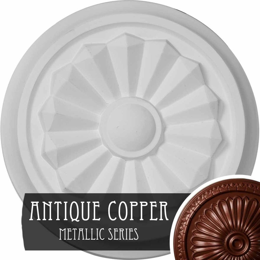 7 7/8 inch x 1 1/8 inch Ceiling Medallion Hand-Painted Flash Blue Y440