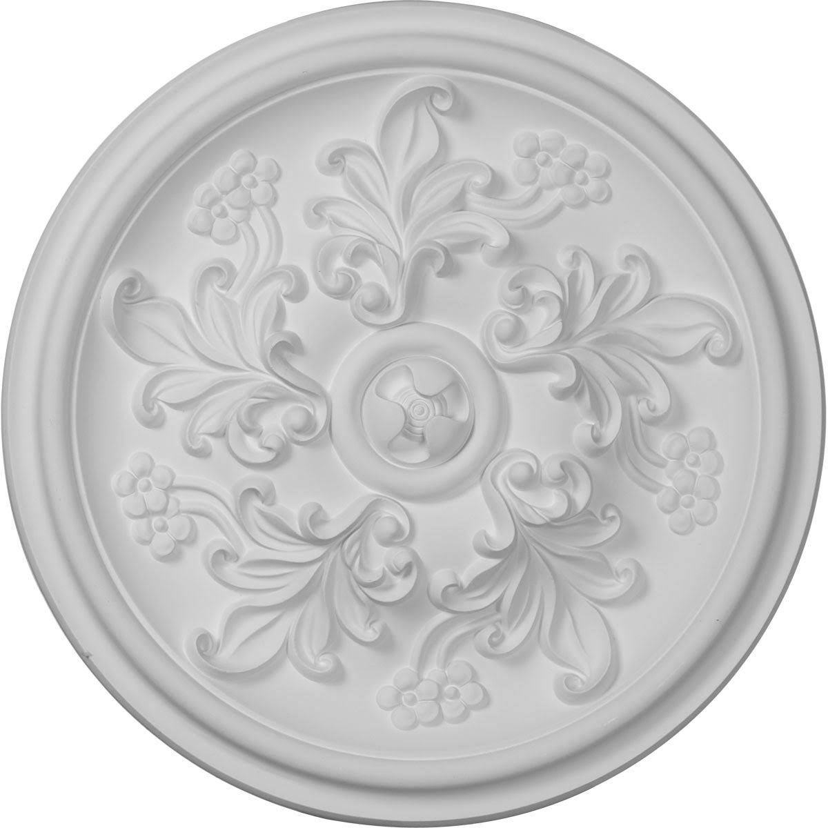 14 1/2x22OD x 2 3/4x22P Hand-Painted Rubbed Bronze Ceiling Medallion L230352