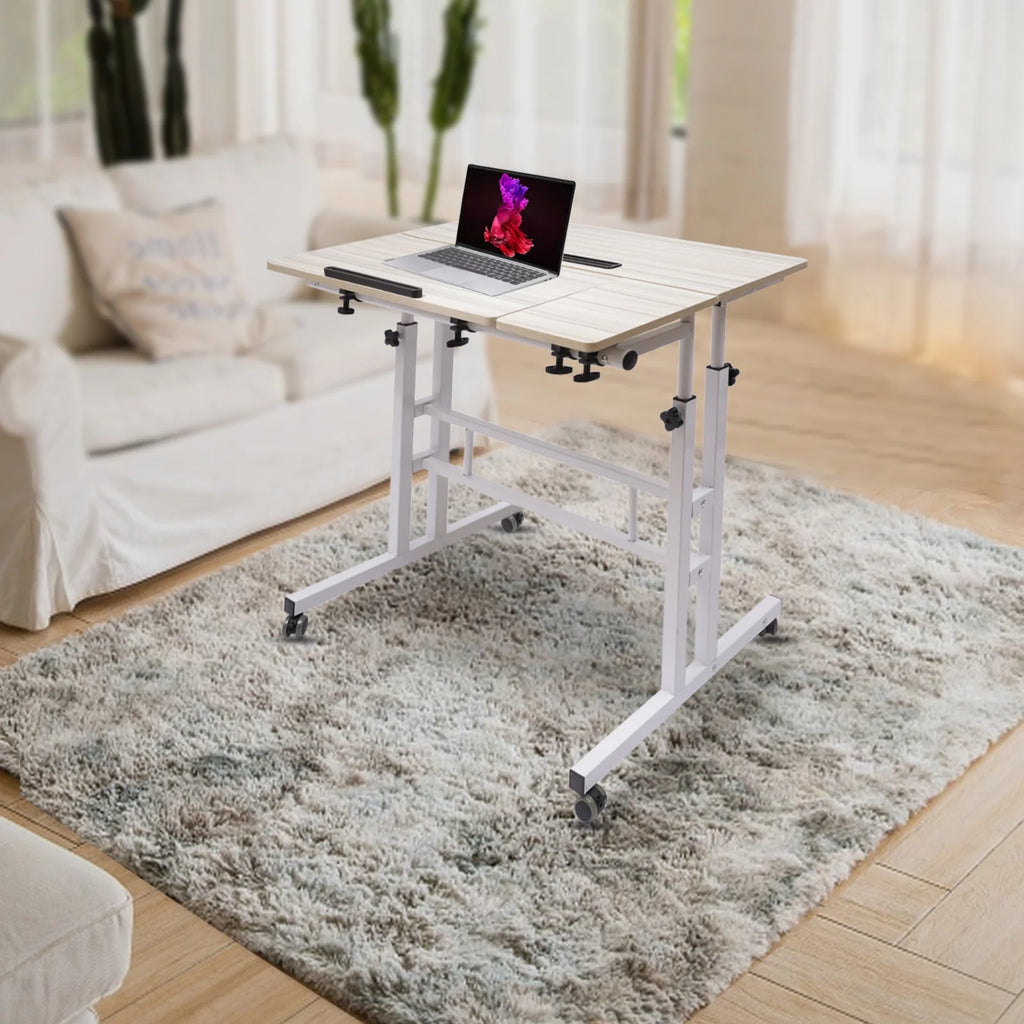 Adjustable Mobile Stand Up Desk with Footrest P125