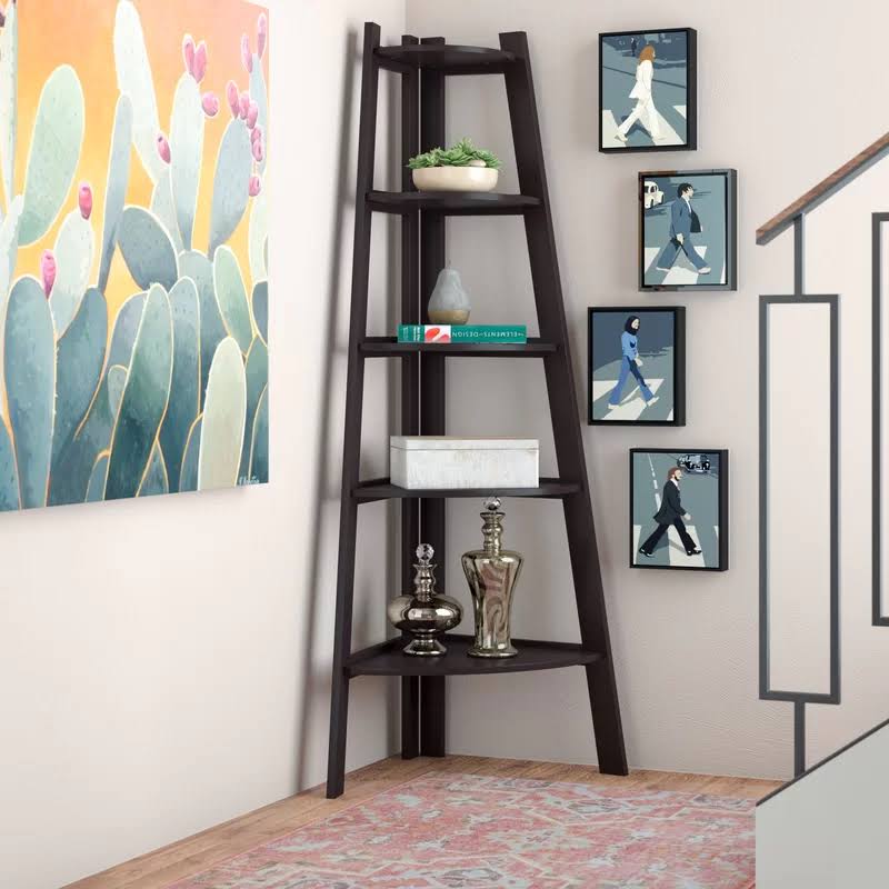 Black Corner Unit Bookcase D5169
