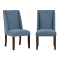 Brown and Blue Transitional Accent Dining Chair Set of Two I66310