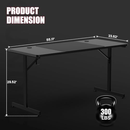 55 Inch Gaming Desk with LED Lights P82501
