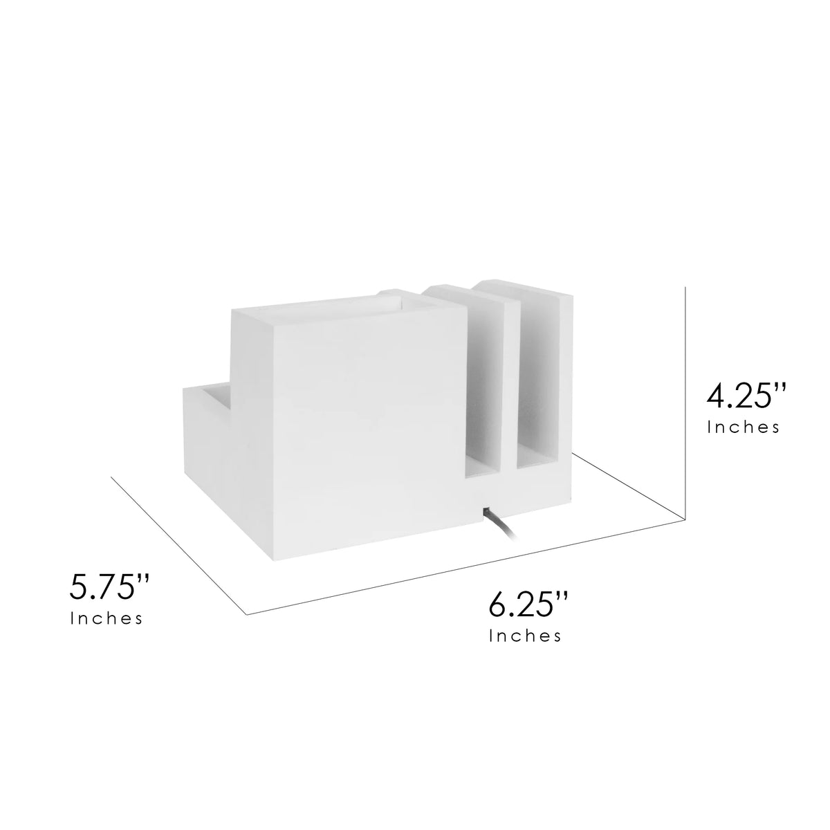 White USB Desk Organizer Storage Rack M75924