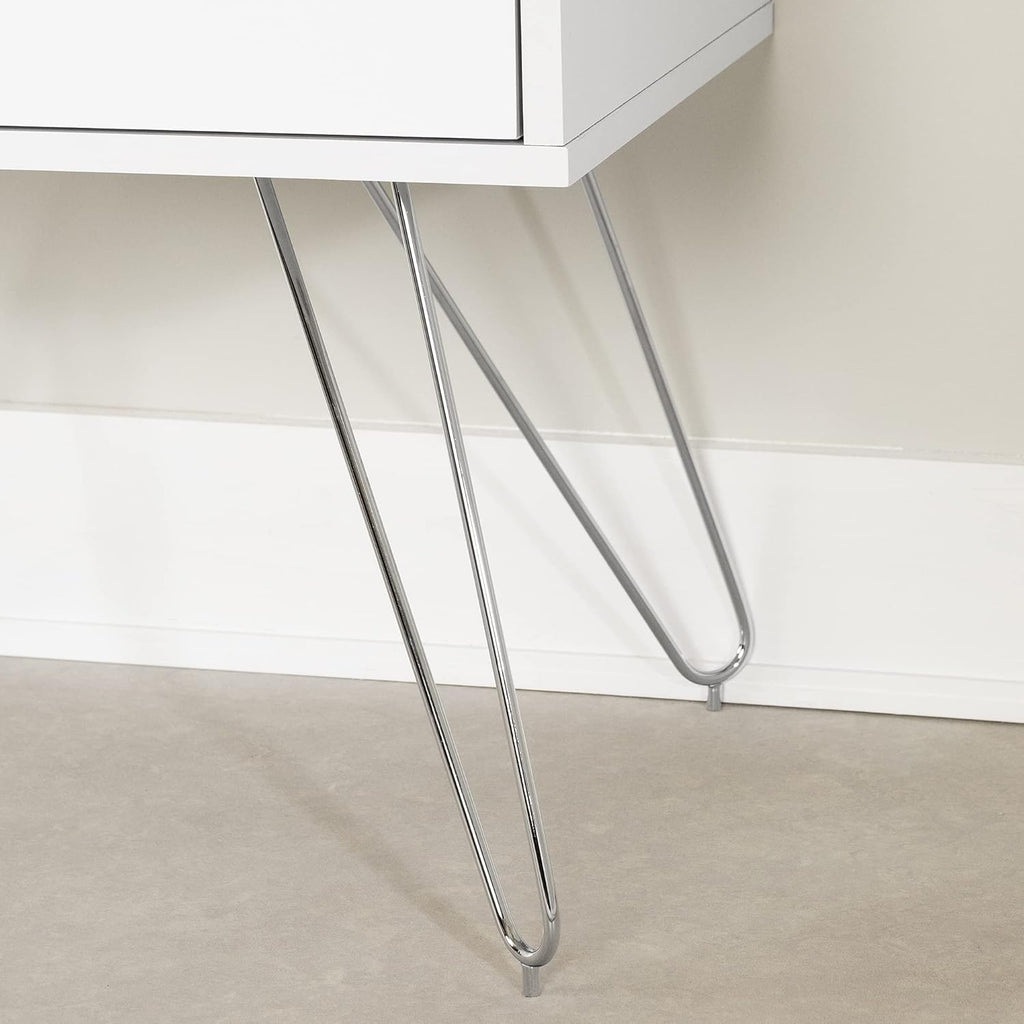Pure White Scandinavian Nightstand S57329