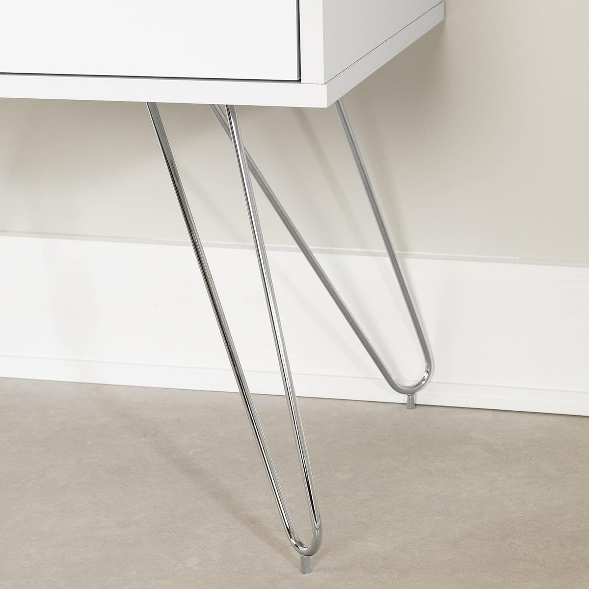 Pure White Scandinavian Nightstand S57329