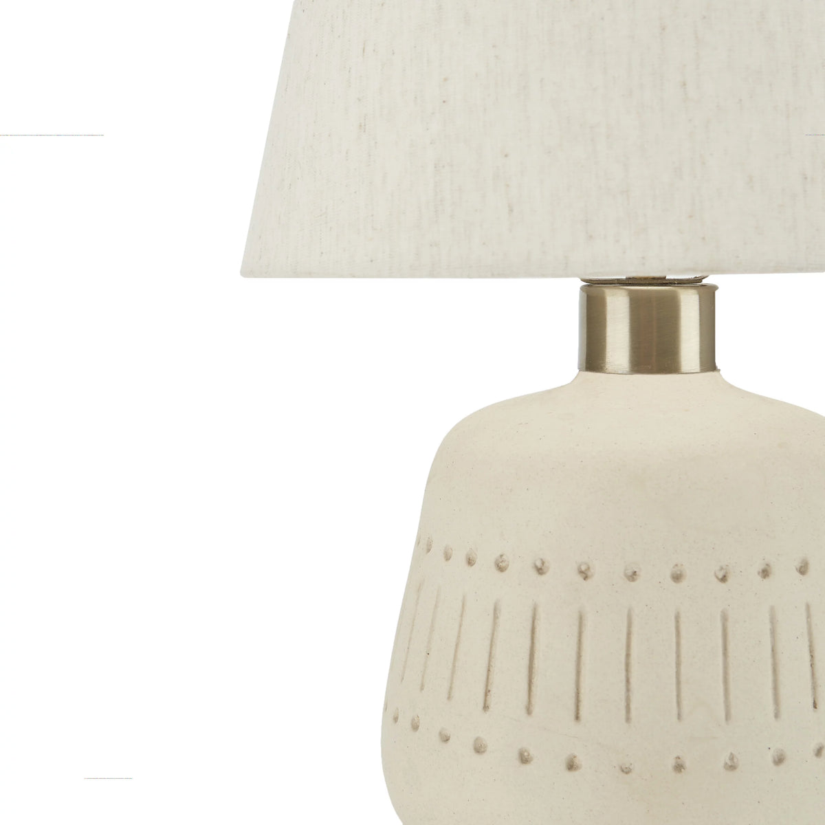 16" Natural Carved Ceramic Accent Table Lamp M697006