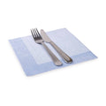 White with Blue Threads Disposable Napkins 16x16 Inches 600 Count R9878