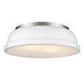 Matte Black Aged Brass 2-Light Flush Mount T335009