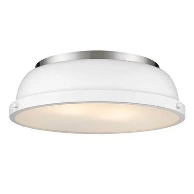 Matte Black Aged Brass 2-Light Flush Mount T335009