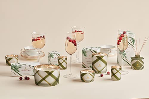 Frosted Plaid Jar Candle (6.5 oz) D387