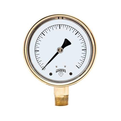 4x22 Brass Case Pressure Gauges S769