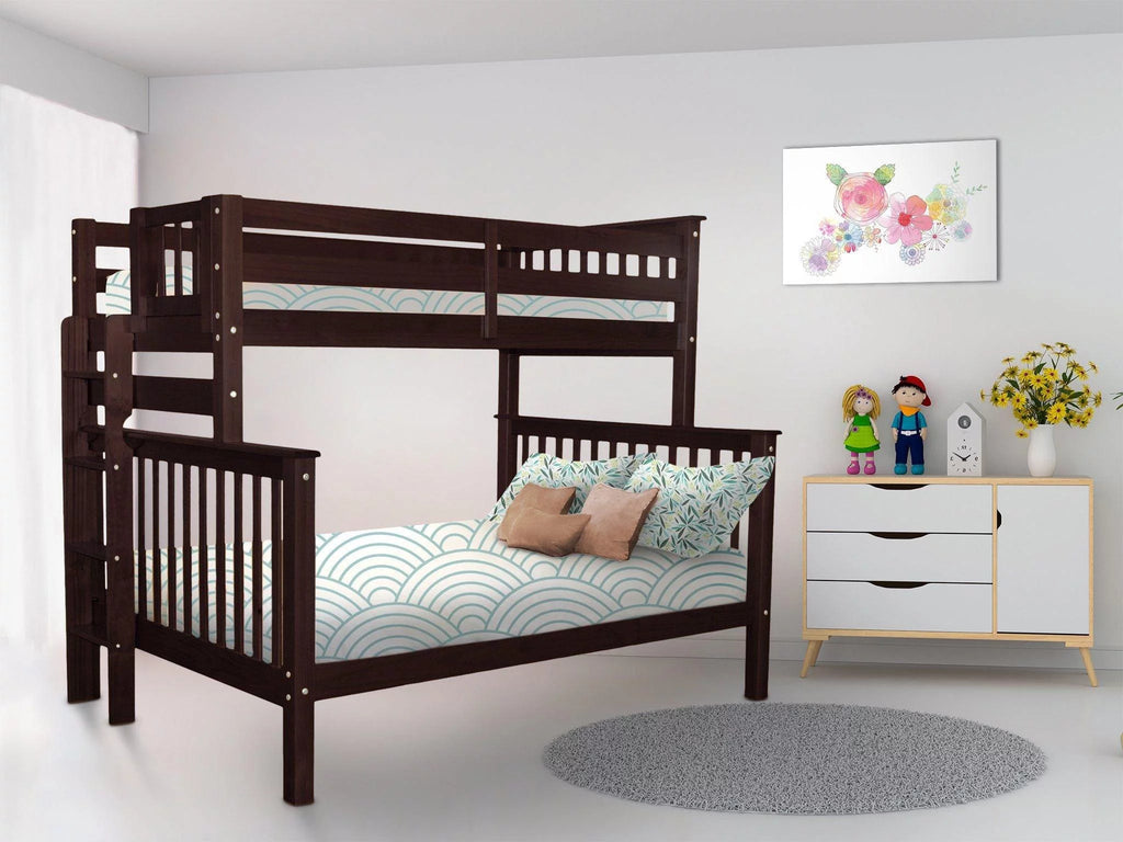 Twin over Full Bunk Beds with End Ladder L5374