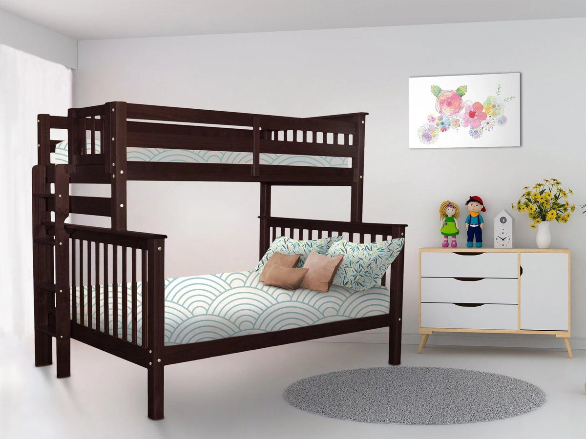 Twin over Full Bunk Beds with End Ladder L5374