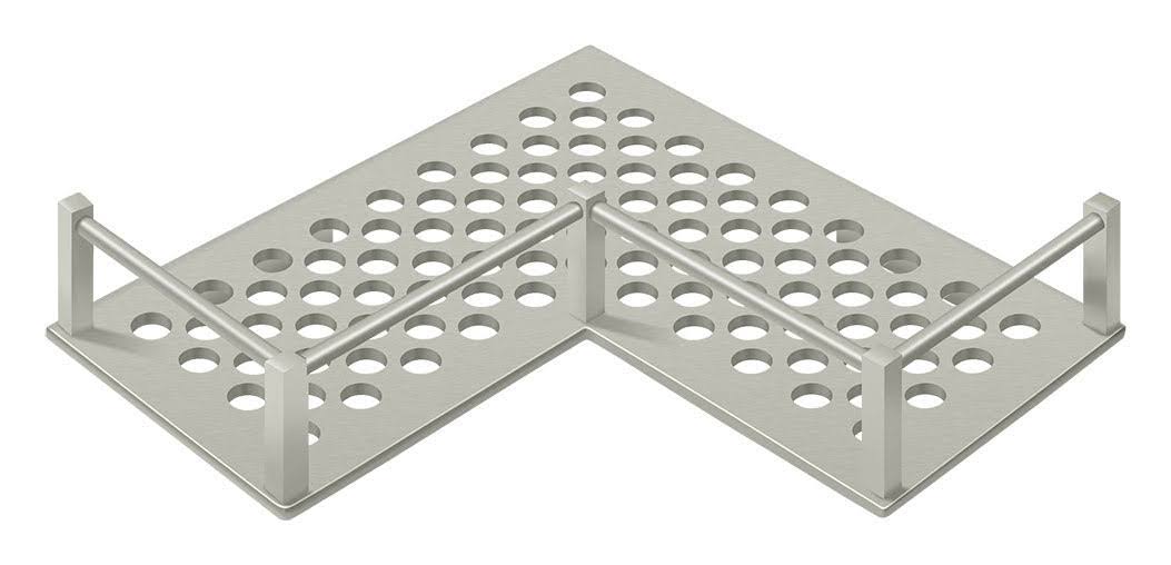 Corner Bathroom Basket Satin Nickel W8999