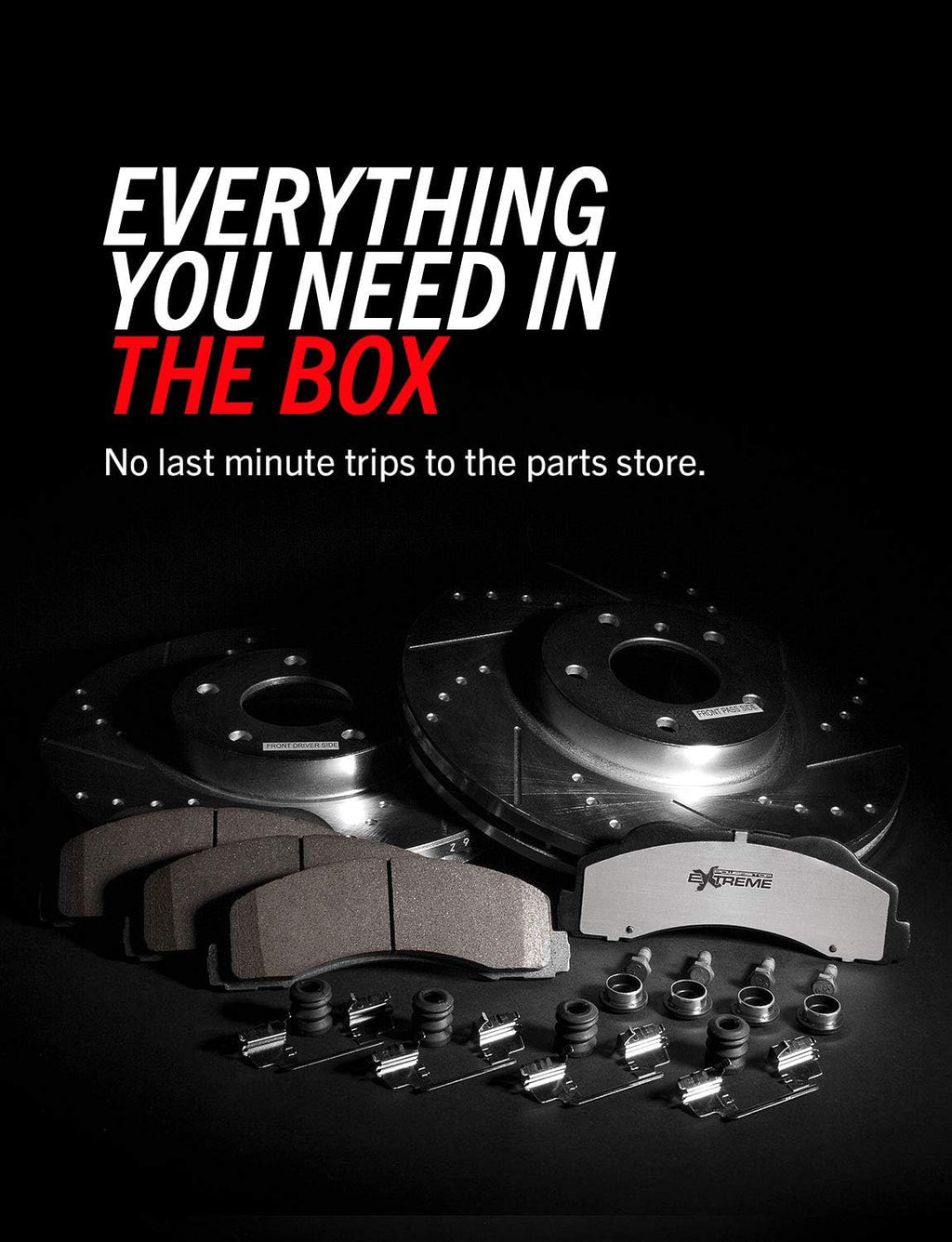 Front Z26 Carbon Fiber Brake Pads with Drilled & Slotted Brake Rotors Kit M865976