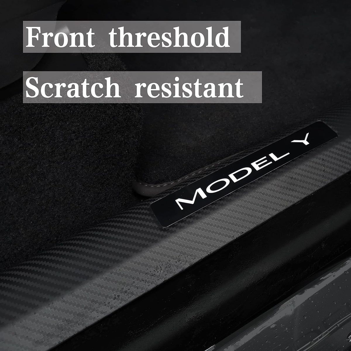 Matte Carbon Fiber ABS Door Sill Protector Set V251