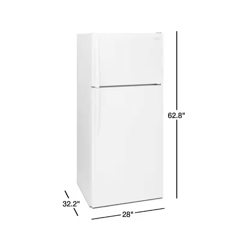 Top Freezer Refrigerator in White E516