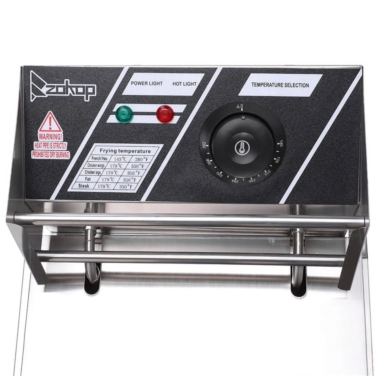 Stainless Steel Electric Double Tank Deep Fryer with Basket 6L K929265