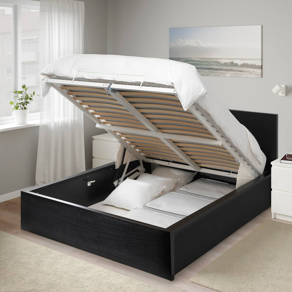 Queen Black-Brown Storage Bed S134543