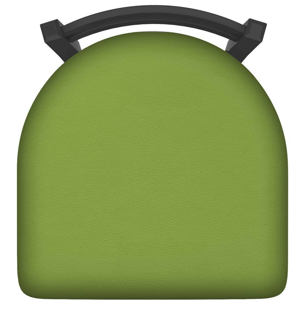 25x22 Low Back Swivel Counter Stool with Pewter and Kiwi Green Seat V331989