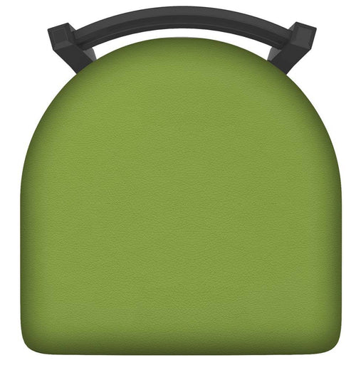 25x22 Low Back Swivel Counter Stool with Pewter and Kiwi Green Seat V331989