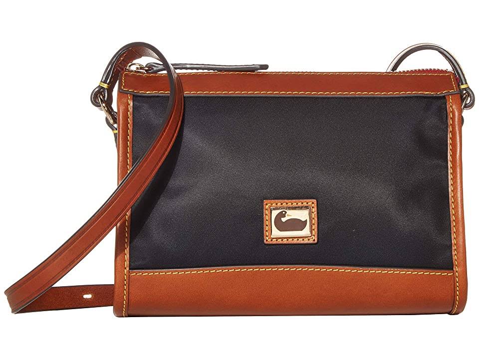 Black/Gold Nylon Zip Crossbody P57576