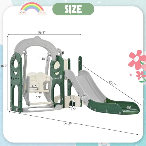 Toddler Slide with Swing Playset V70034