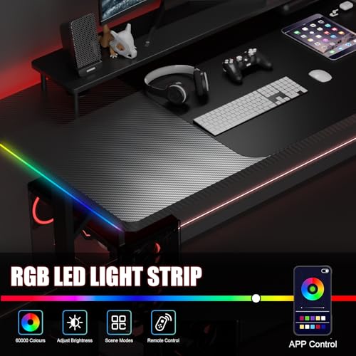 55 Inch Gaming Desk with LED Lights P82501
