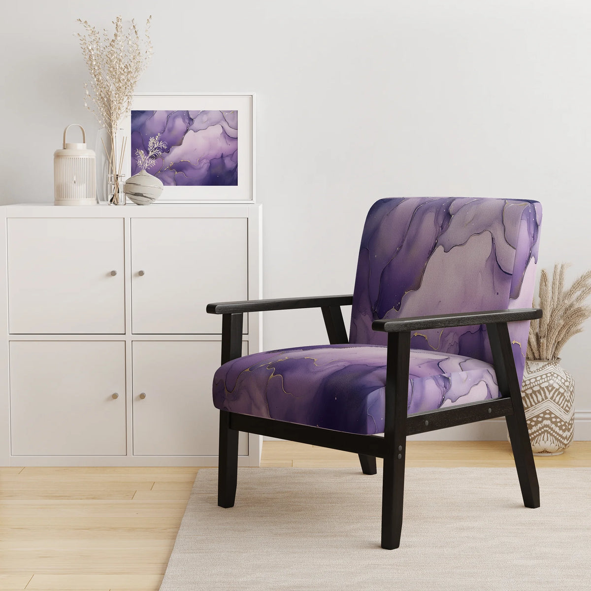 Purple Upholstered Accent Chair A378