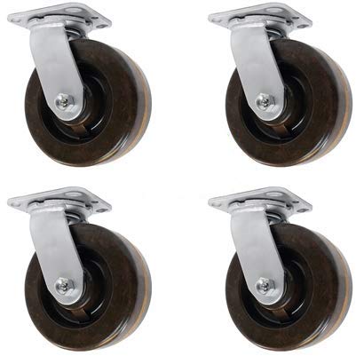 4 X 2 High Temperature Phenolic Swivel Caster Set of 4 D55168