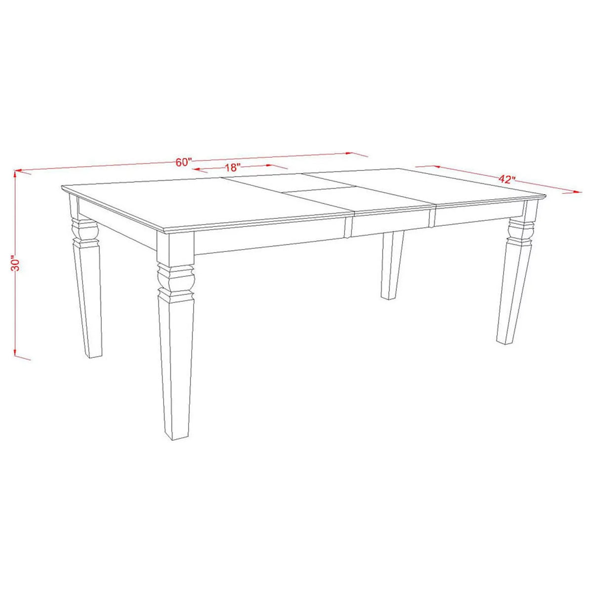 5 Piece Wood Dining Set E2314