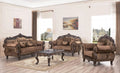 Carved Wood Sofa Set 2Pcs V3744