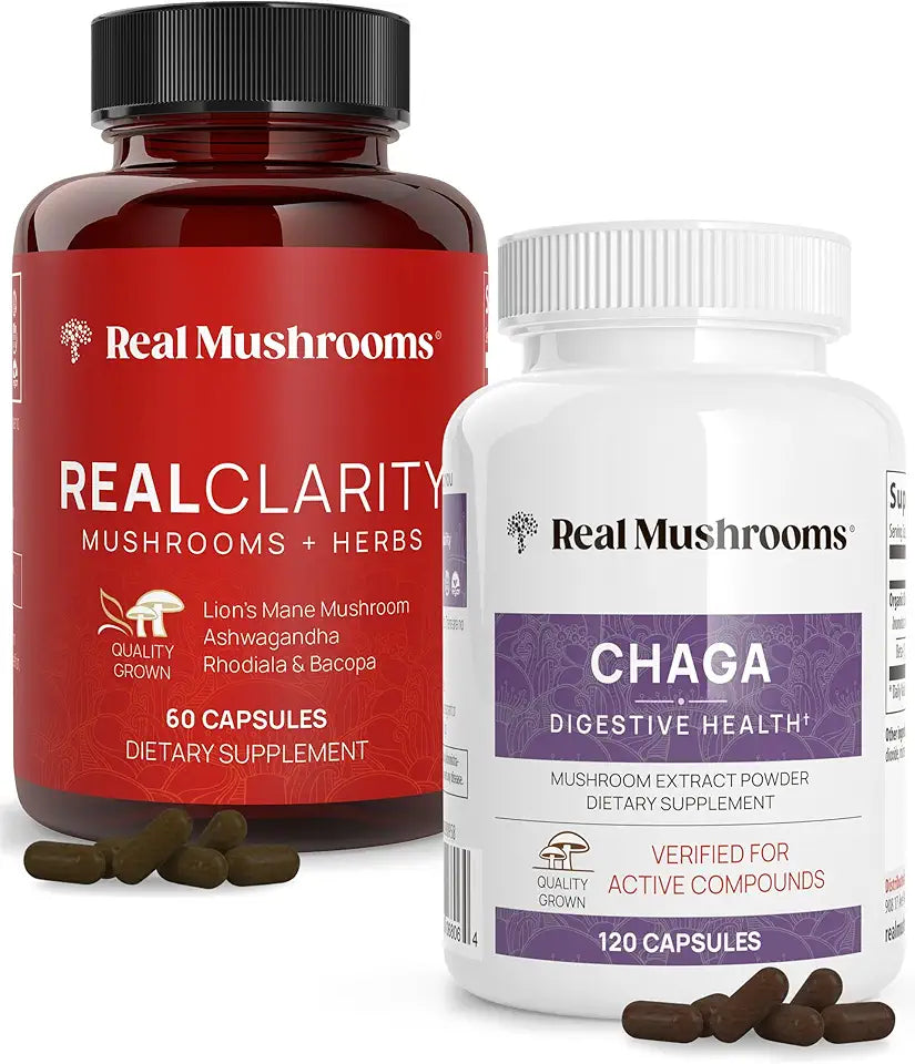 60ct and 120ct Capsules Bundle Mushroom Supplement Vegan Non-GMO D97197