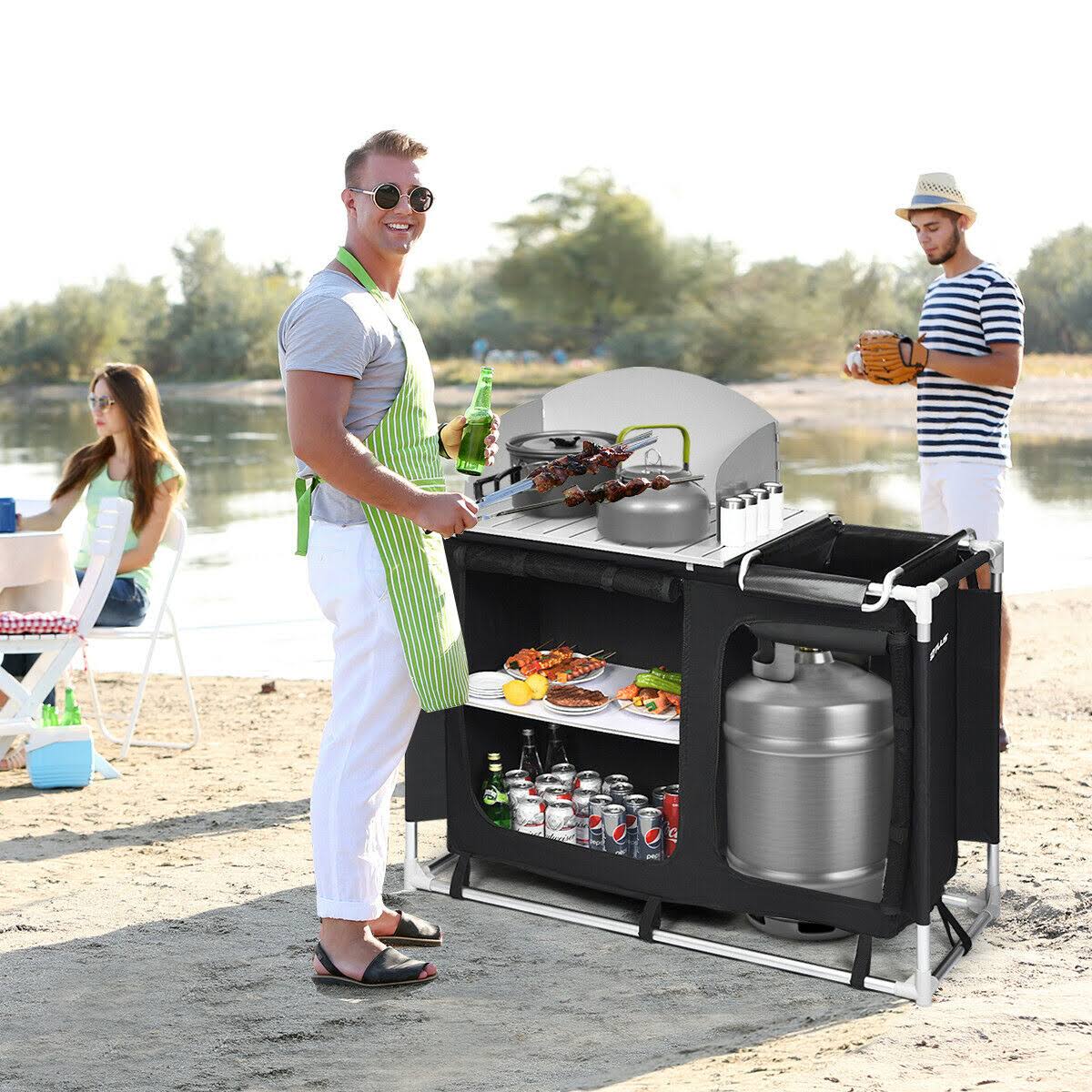 Portable Camp Kitchen and Sink Table U381